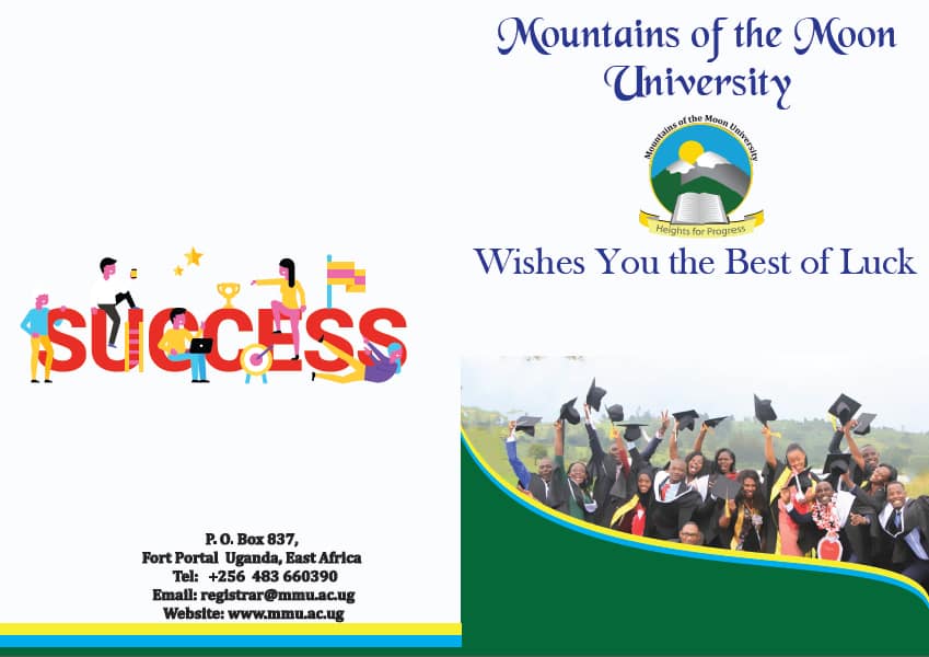 Mountains of the Moon University, MMU Admission Requirements 2023/2024