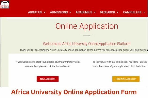 Africa University Online Application Form For 2024 2025 Intake   Africa University Online Application Form 631x420 