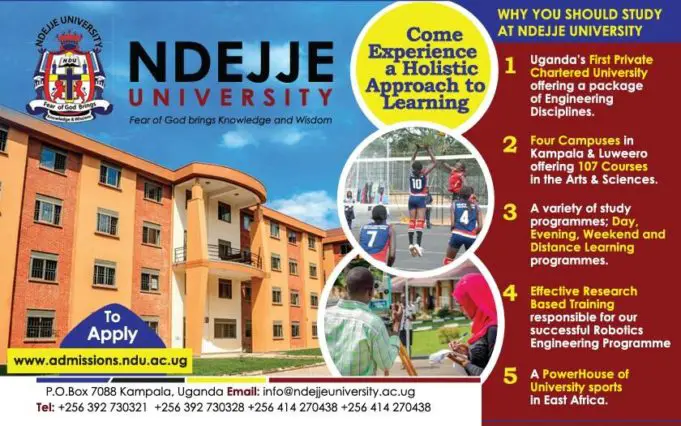 Ndejje University, NDU Admission Requirements: 2024/2025 - Explore The ...